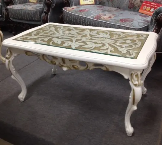 Журнальный стол "Царский" с резной столешницей 2  